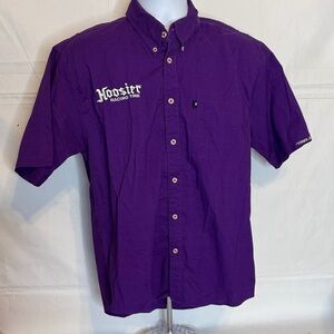 Hoosier Men's Purple Casual Button Down Shirt Size Medium